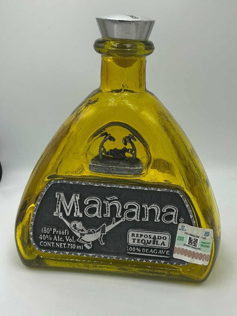 Manana Reposado Tequila Empty Bottle 750ml 2008